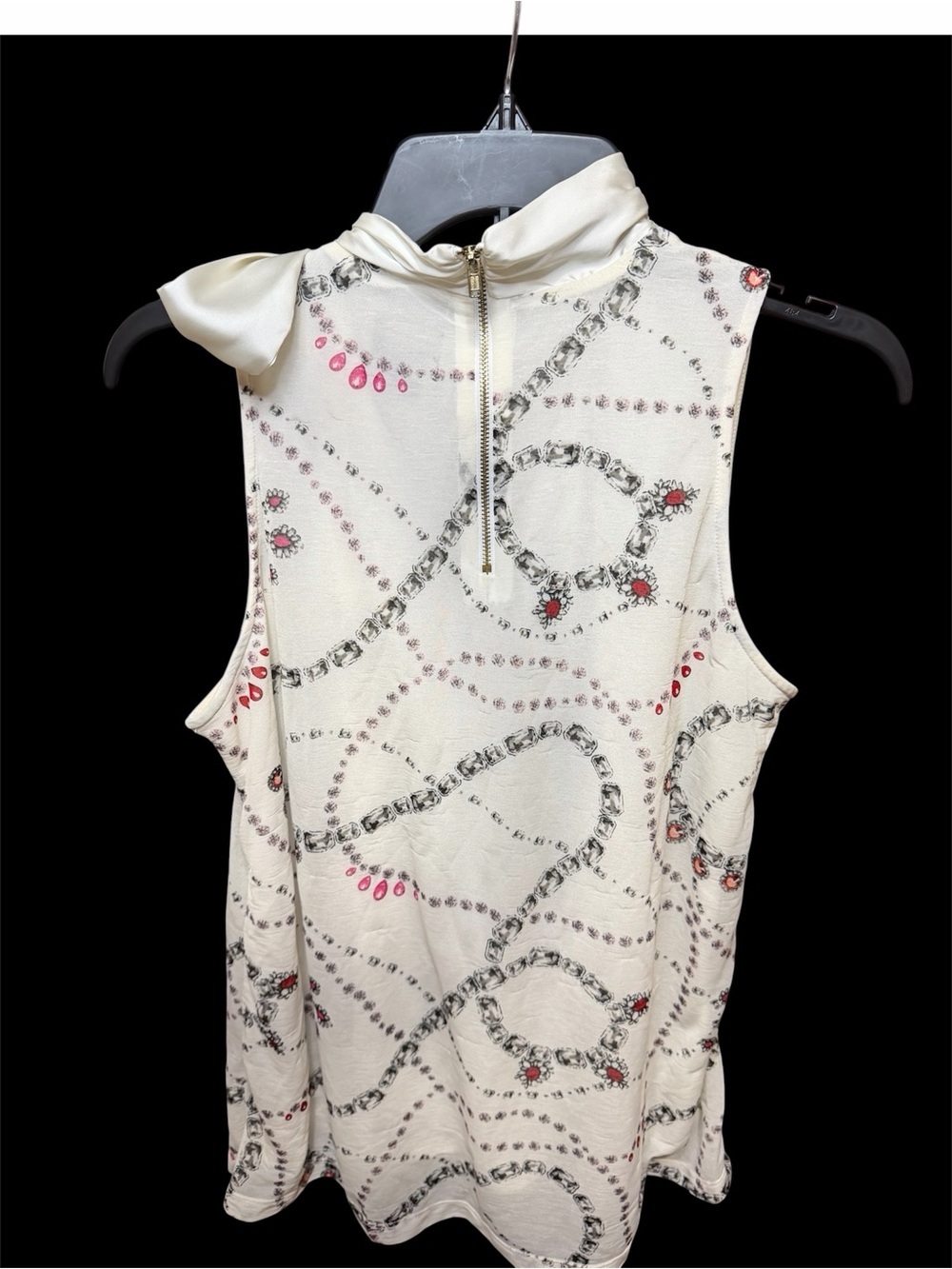 Worthington sleeveless high-neck tie blouse - Picture 11 of 12